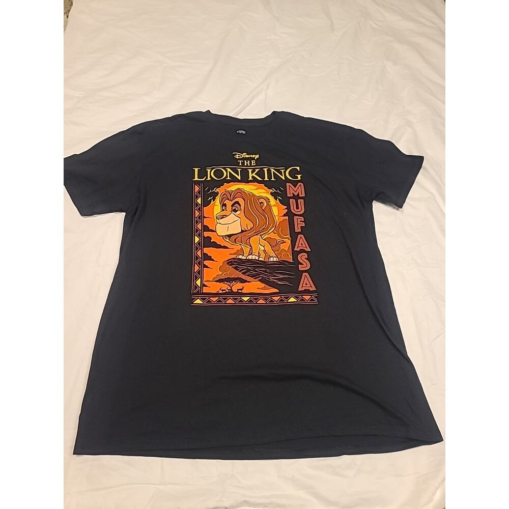 Pop Tees Mens The Lion King Mufasa Short Sleeve Graphic Tee Size XL